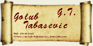 Golub Tabašević vizit kartica